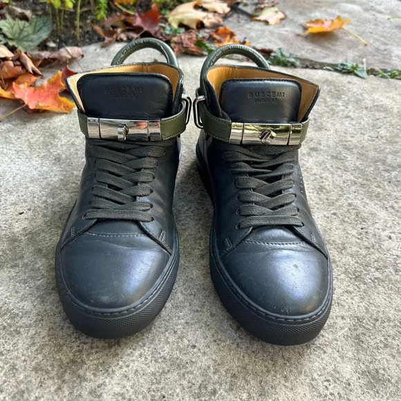Buscemi Grey Olive green 100mm sneakers, size 40 - Picture 1 of 11